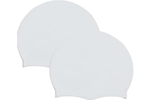 DAQIEPIN 2PCS Cuffia da Nuoto Unisex per Bambini, 100% Silicone Cuffia da Piscina Antiscivolo, Cuffia Nuoto Impermeabile Ipoallergenico Antistrappo Elastica e Comoda,Per Capelli Lunghi e Corti