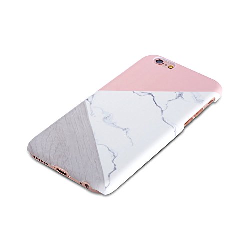 iPhone 7 Plus Case,iPhone 8 Plus 5.5 inch Case,Premium Anti-Scratch PC Hard [Granite Marble Natural Stone] and [Textured Pattern Gloss] Slim Thin Back Case Cover for iPhone 7 Plus/iPhone 8 Plus (5.5 inch) - Colour Pink