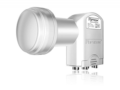 100cm SAT ANTENNE Schüssel Spiegel in Hellgrau Stahl + Quad 0,1dB LNB FULLHD OPTICUM SCHÜSSEL 3D HDTV NEU!!! - 4