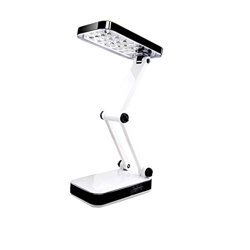 Preisvergleich Produktbild elegantstunning Schreibtischlampe Augenschutz faltbare und verstellbare 24 LED Schreibtischlampe Super Hell wiederaufladbare Leselampe für Studie Office Home