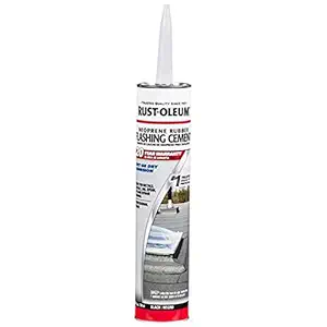 Rust-Oleum 301823 Roofing Neoprene Rubber Flashing Waterproofing Cement 300 ML Cartridge (Black)