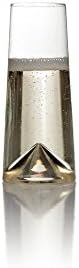 Sempli Monti-Flute, Clear Champagne Glasses Set of 2 in Gift-Box