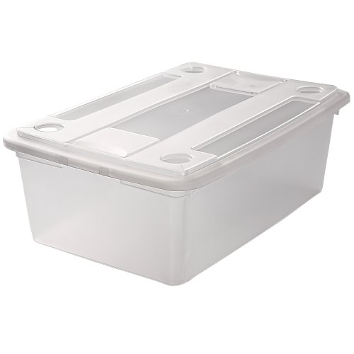 Jago Schuhbox Schuhschachtel Aufbewahrung Box mit Deckel transparent ca. 33 x 23 x 12 cm Schuhkartons im 1er- oder 2er-Set (pro Set 6 Boxen) - 3