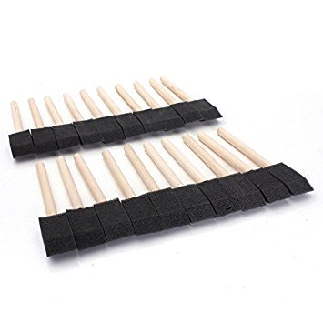 Trillycoler 20ST 1″ Schaum Schwammpinsel Pinsel Holzgriff Malerei Zeichnung Craft Werkzeug - 2