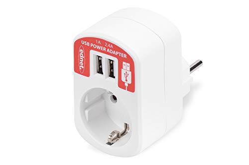 Ednet 31804 - Adaptador corriente con USB