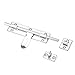 Produktbild FTVOGUE Edelstahl Türriegel, Security Home Schiebe Barrel Schrauben mit Vorhängeschloss Loch Möbel Tür Schnalle Schublade Verschluss Tor Lock Latch(8 Zoll)