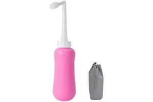 YISIFEINUO Portable Bidet Perineal Bottle for Postpartum Care Portable Bidet with Angled Spout for Post Partum Pain Relief Postpartum Essentials for Soothing Postpartum Care（450ml Pink）