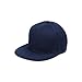 Produktbild JKLGNN Unisex Hip Hop Hut Männer Frauen Baseball Caps Einfarbig Hysterese Sonnenhut Flache Krempe Visier Rockmusik Band Dance for Music Festival Party,DarkBlue