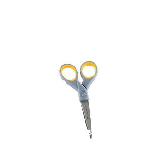 Westcott E-30450 00 Titanium Super Softgrip Schere, 13 cm, grau-gelb – und weitere Ausführungen - 4