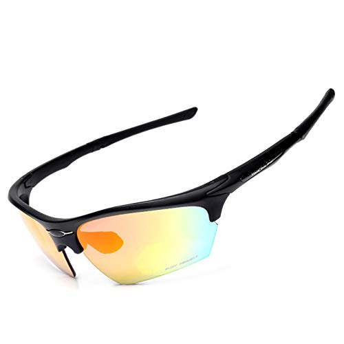 Preisvergleich Produktbild KnSam Winddicht Uv-Beständig Chemie Schutzbrille Kratzfester Scheibe Panoramablickfeld Schwarz Schutzbrille