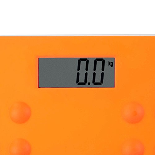 Silikon Anti Rutsch Design Digitale Personenwaage Kinderwaage in Orange Deallink Sicherheits Glas LED Badwaage Fußwaage bis 150 KG / 330 LB - 8