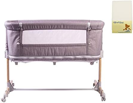 RedKite Foldable Nebula Height and Incline Adjustable Convertible Co Sleeper Nursery Crib and Playpen Including Travel Bag Mattress and DK Fitted Sheet Package