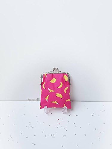 Purse / small coin purse / change purse / coin purse / Kiss lock clasp / clasp purse / banana / fruit / summer / gifts for her / gift