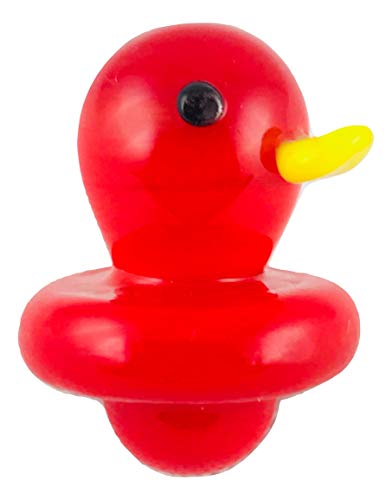 Octopuff Duck Carb Cap Solid Coloured Glass Duck Dome - 7 Eye-catching Colours - 24mm - Perfect for All Bangers - It is a Quacker! (Red)