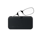 ThinOptics Reading Glasses 2.0 + Universal Pod Compact Case | Black Frame, Black Case, Folding Reading Glasses 2.00 Strength