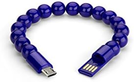 Bead Bracelet Charging Cable Data Cable with Micro USB Port suitable for Android Galaxy S7, S7 Edge, HTC, Nokia, Huawei, Sony, etc blue blue