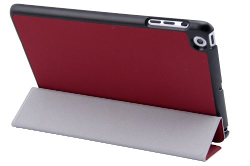 V7 TAM37RED-2E Ultra Slim Folio Etui-Schutz mit Standoption f  r Apple iPad mini rot