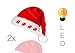 Produktbild TK Gruppe Timo Klingler 2X LED blinkend Weihnachtsmütze Nikolausmütze Mütze Weihnachten Nikolaus rot (2X Mütze LED)