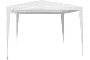 EACOMMERCE Gazebo con telo in PE 105 gr/mq da 2x3 metri Bianco da Giardino per Banchetti (Gazebo 2x3 Metri)