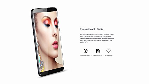 KEECOO P11 - 5,7 Zoll HD (18: 9-VerhÃ¤ltnis Vollanzeige) Android 7.0 4G Smartphone, Gesichtserkennung, Quad-Core 2 GB + 16 GB, 7,8 mm Ultra Slim 5MP + 8MP - Silber