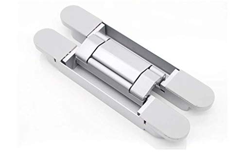 SUNLIFE Aleación de Zinc/Material de aleación de Aluminio Bisagras Puerta de Servicio Pesado Invisible/Puerta Oculta/Oculta 3 vías Culata Ajustable Bisagra Anti-pellizco