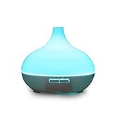 SeresRoad® 300ml Aroma Diffuser Ultraschall Nebel Luftbefeuchter Elektrische Duftlampe mit 7 LED Farbwechsel für Yoga Kinderzimmer Schlafzimmer Büro