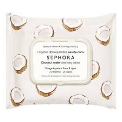 Sephora Wipes zum Entfernen von Make-up-Kokoswasser, 25 Stück