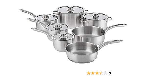 Old Dutch 1519 12 Pc Stainless Steel Cookware Set Kitchen 18 0 Glass Handles Knob 14 1 Amazon Co Uk Home Kitchen