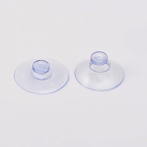 Outus 20 Stück durchsichtige Kunststoff Saugnapf Saugnäpfeohne Haken, 20mm - 3
