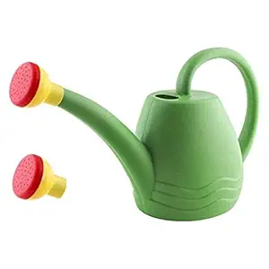 Go Hooked Premium Plastic Watering Can for Plants with Extra Nozzle (Green) (1.8 Litre)