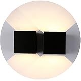 Lichtfarbe: Warmweiß, Wandleuchte für Innen und Außen: Hochwertiges LED COB Licht (7W Lichte in einer Wandlampe).