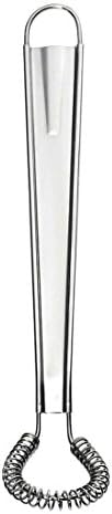 Best Utensils Stainless Steel Mini Egg Whisk Beater Handheld Milk Frother Foamer Foaming Creamy Coffee Mixer Spring Sauce Blender Kitchen Accessories, Pack of 2