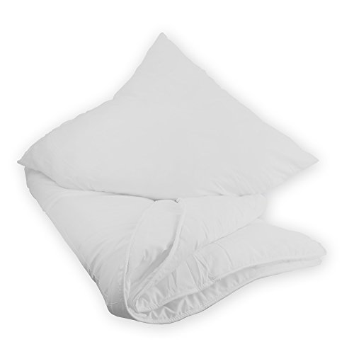 Bettwaren – Oberbetten mit Kopfkissen Set bestehend aus 2 Bettdecken 135x200cm und 2x Kissen 80x80cm waschbar bis 40 Grad - 2