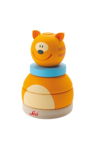 Preisvergleich Produktbild Trudi 82396 - Steckturm Katze -Bauen und Konstruieren