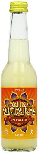 Equinox Kombucha Ginger (275Ml) Gluten Free Organic Added Sugar Vegan