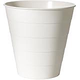 IKEA Papierkorb "Fniss" M&uuml;lleimer aus Polypropylen - WEISS oder SCHWARZ- Durchmesser: 28 cm - H&ouml;he: 28 cm - Inhalt: 10 l (wei&szlig;)