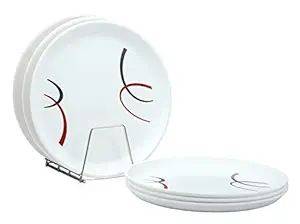 K3 Nova Plastic Dinner Plate Set White, 6 Pcs (Des-2)