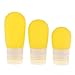 Imported 3Pcs Yellow Silicone Travel Press Bottle for Lotion Shampoo Bath Container RS.425.00