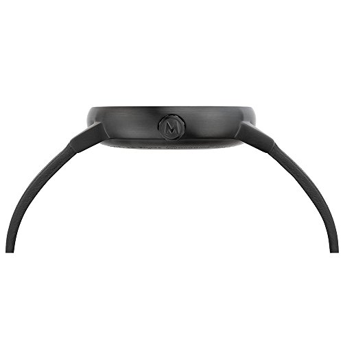 Mondaine Men's evo2 40 mm sapphire  Watch with St. Steel IP black Case black Dial and black leather with black stitches Strap MSE.40121.LB