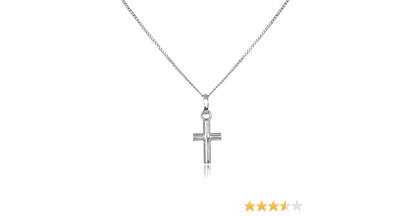 9ct White Gold Small Cross Pendant 