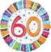 Produktbild BIGIEMME S.R.L. 60. Geburtstag Folien-Luftballon Party-Deko bunt 45cm Einheitsgröße