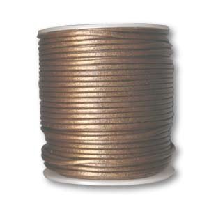 Lederband 2mm Metallic Bronze x 25m