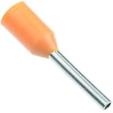 Orange 0.5mm Insulated Bootlace Ferrule - Pack of 100