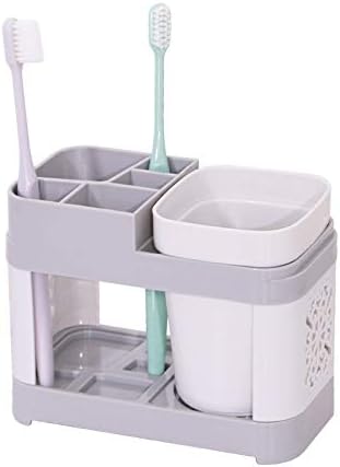 Wuyue Hua Toothbrush Tumbler Holder Caddy Cup Seat Base Bathroom Toothpaste Storage Toilet Two Removable Dental Appliances Toothbrush Box Seat Creative Bathroom Supplies Lovers Gift
