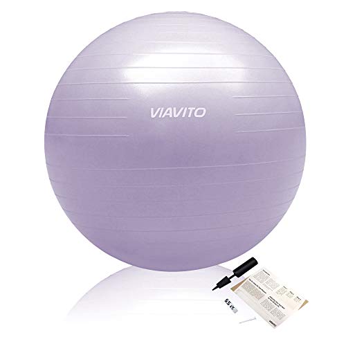 Viavito Ballon de Gym 500kg Studio Anti-Éclatement 65cm, Color- Lilac Luster