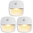 Shop Comfort Motion Sensor Night Stick Rechargeable Anywhere with No Tools Closet LED Wall Light USB Charging Battery Powered (Motion Sensor Pack of 3, White)