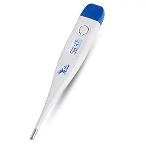 AccuSure MT-1027 Mercury-Free Digital Thermometer (White and Blue)