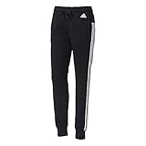 Pantalones de la marca Adidas adidas ESS 3S Ch Pantalón de Chándal, Mujer, (Negro/Blanco), L