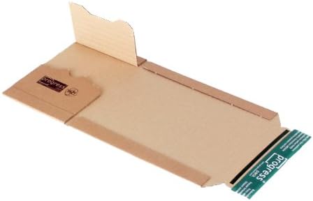 progressPACK Premium PP B02.01 Universal CD Envelopes - Corrugated Cardboard - 147 x 129 x up to 55 mm - Pack of 20 - Brown