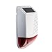 Produktbild Wireless Solar Sirene PE-520R mit 120 db Power Alarm ersetzt Ihre alte Sirene Zubehör für Alarmanlage PG100 PG500 PD906 und alle Anderen 433 MHz Anlagen Siren Blitz Alarm Sicherheit